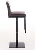 Barhocker CARIN - Kunstleder Braun 42x44x86 cm Schwarz | Barstuhl Höhenverstellbar Mit Lehne Drehbar Tresenhocker Tresenstuhl Kneipenhocker Bild 3