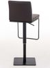Barhocker CARIN - Kunstleder Braun 42x44x86 cm Schwarz | Barstuhl Höhenverstellbar Mit Lehne Drehbar Tresenhocker Tresenstuhl Kneipenhocker Bild 4