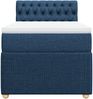 vidaXL Boxspringbett mit Matratze Blau 90x200 cm Stoff 3287352 Bild 4
