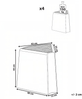 Gartenhocker 4er Set EVROS Braun Bild 2