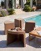 Gartenhocker 4er Set EVROS Braun Bild 3