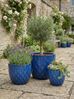 Teramico Blumentopf Pflanztopf "Diamant" Royal Blau – Glasiert – Frostfest & Handarbeit (1 St), Frostfest, UV-Fest Bild 3