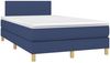 vidaXL Boxspringbett mit Matratze Blau 120x190 cm Stoff 3269764 Bild 2