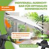 KESSER® Sonnenschirm Ampelschirm SUN XL 300 x 300 cm Inkl. Abdeckung +Windsicherung Drehbar Neigbar Kippbar Marktschirm Groß 360° Rotation, Gartenschirm mit Kurbel Sonnenschutz UV50+ Weiß, Ohne LED Bild 5