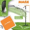 KESSER® Sonnenschirm Ampelschirm SUN XL 300 x 300 cm Inkl. Abdeckung +Windsicherung Drehbar Neigbar Kippbar Marktschirm Groß 360° Rotation, Gartenschirm mit Kurbel Sonnenschutz UV50+ Weiß, Ohne LED Bild 2