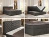 Boxspringbett AVERTA 160 x 200 cm mit Bettkasten und Topper, Doppelbett mit Bonnell-Federkernmatratze, gepolstertem Kopfteil, Stauraum, modernes Schlafzimmer Bett - Dunkelgrau Velvet - H4 Bild 2