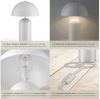 tectake Schreibtischlampe Retro-Tischlampe, Stabil, nicht relevant, Kleine Retro-Tischleuchte im angesagten 70er-Jahre Pilzdesign Bild 4