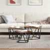 vidaXL Couchtisch 3 pcs Geräucherte Eiche Ingenieure Holz und Stahl 868281 Bild 4