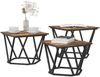 vidaXL Couchtisch 3 pcs Geräucherte Eiche Ingenieure Holz und Stahl 868281 Bild 3