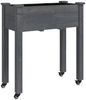 vidaXL Pflanzkübel mit Einsatz und Rollen Grau 71x37x80 cm Tannenholz 3157825 Bild 2