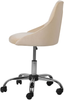 Arbeitshocker mit Rollen beige Samtstoff PARRISH Bild 5