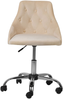Arbeitshocker mit Rollen beige Samtstoff PARRISH Bild 4