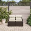 vidaXL Gartensofa mit Kissen Braun 121 x 62 x 69cm Poly-Rattan 42006713 Bild 3