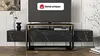 Vente-unique - COMEBI TV unit Holz, Platte Schwarz - B 46,1 cm x H 49,8 cm x L 160 cm Bild 2