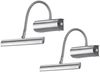 LED Bilderleuchte im 2er Set in Silber matt mit Flexarm & Drehdimmer Bild 2