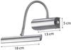 LED Bilderleuchte im 2er Set in Silber matt mit Flexarm & Drehdimmer Bild 4