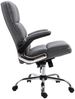 Bürostuhl HWC-J21, Chefsessel Drehstuhl Schreibtischstuhl, höhenverstellbar ~ Stoff/Textil grau Bild 3
