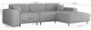 Ecksofa Designersofa GLORIA in Stoff Tiffani Honiggelb Ottomane Rechts Bild 2