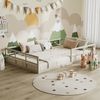 Bodenbett aus Metall Minno Greige 205 x 125 cm ohne Matratze Vitalispa Bild 3