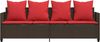 Sonnenliege, Gartenliege mit Kissen Braun Poly Rattan Bild 5