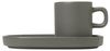 Blomus Pilar Set 2 Espressotassen mit Untertassen, Kaffeetasse, Tasse, Keramik, Pewter, 50 ml, 63972 Bild 4