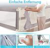 FIVMEN Bettschutzgitter Bettgitter Kinderbettgitter höhenverstellbar Babybettgitter, Rausfallschutz für Babys und Kinder Bild 4