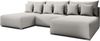 AX LIVING Ecksofa mit Schlaffunktion Ederra U 300 cm breit – hellgrau Stoff Bild 2