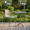 CLP Gartenmöbel-Set Torin wetterfest mit 2 Stapelstühlen und rundem Tisch 60 cm,dunkelgrau Bild 2