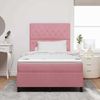 vidaXL LED Boxspringbett mit Matratze Rosa 120 x 200 cm Samt 3343243 Bild 4