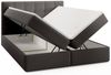 Boxspringbett Schlafzimmerbett ARTURO 140x200cm Stoff Freya Grafit Bild 3