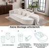 Flieks Sofa, modulares Wolkensofa knochenlos & segmentiert für Wohnzimmer & Schlafzimmer, Chenille, Weiß Bild 4