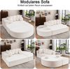 Flieks Sofa, modulares Wolkensofa knochenlos & segmentiert für Wohnzimmer & Schlafzimmer, Chenille, Weiß Bild 2
