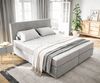 Boxspringbett Dream-Well 180x200 cm Cord Silbergrau mit Taschenfederkernmatratze und Topper Visco Bild 4