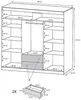 Vente-unique - AUTLAN Wardrobe and walk-in wardrobe Holz, Platte Weiß - B 61 cm x H 215 cm x L 250 cm Bild 4