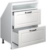 Küchenschrank für Dachschrägen R-Line Weiß Landhaus 60 cm mit 2 Schubladen Vicco Bild 5