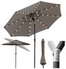 Sekey Solar-LED Sonnenschirm 300cm mit 40 LED, Windfester Gartenschirm UV 50+, Alu-Sonnenschirm mit Kurbel für Terrasse Balkon Garten Bild 4