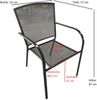 Garnitur CLASSIC 3-teilig, Streckmetall anthrazit (Tisch 70x70 cm) Bild 4