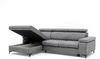 Muffo Ecksofa Ecke mit verstellbaren Kopfteilen MAVIC, Verstellbare Kopfstützen, verstellbare Armlehnen, Einfache Form, Schlaffunktion, Bettzeugbehälter Bild 3