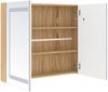 vidaXL LED-Spiegelschrank fürs Bad Weiß und Eichen-Optik 80x12x68 cm 326516 Bild 5