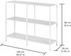 Konsolentisch Metall 3 Ablageflächen Weiß 100x30x80cm Moderne Stil Bild 2