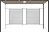 vidaXL Pavillon mit Ausziehbarem Dach 3x4x2,3 m Taupe 180 g/m² 313624 Bild 2