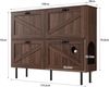 Schuhschrank B 28 x T 120 x H 92 cm in Walnussoptik mit 4 Türen & 3 Klappen Bild 4