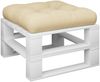 vidaXL Palettenkissen Beige 60x60x12 cm Stoff 360450 Bild 3