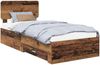 vidaXL Bettrahmen mit Kopfteil Altholz 100 x 200 cm Holzwerkstoff 3412416 Bild 2