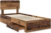 vidaXL Bettrahmen mit Kopfteil Altholz 100 x 200 cm Holzwerkstoff 3412416 Bild 5