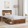 vidaXL Bettrahmen mit Kopfteil Altholz 100 x 200 cm Holzwerkstoff 3412416 Bild 3
