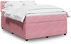 vidaXL Boxspringbett mit Matratze Rosa 160x200 cm Samt 3287799 Bild 1