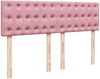 vidaXL Boxspringbett mit Matratze Rosa 160x200 cm Samt 3287799 Bild 5