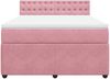 vidaXL Boxspringbett mit Matratze Rosa 160x200 cm Samt 3287799 Bild 4