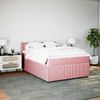 vidaXL Boxspringbett mit Matratze Rosa 160x200 cm Samt 3287799 Bild 3